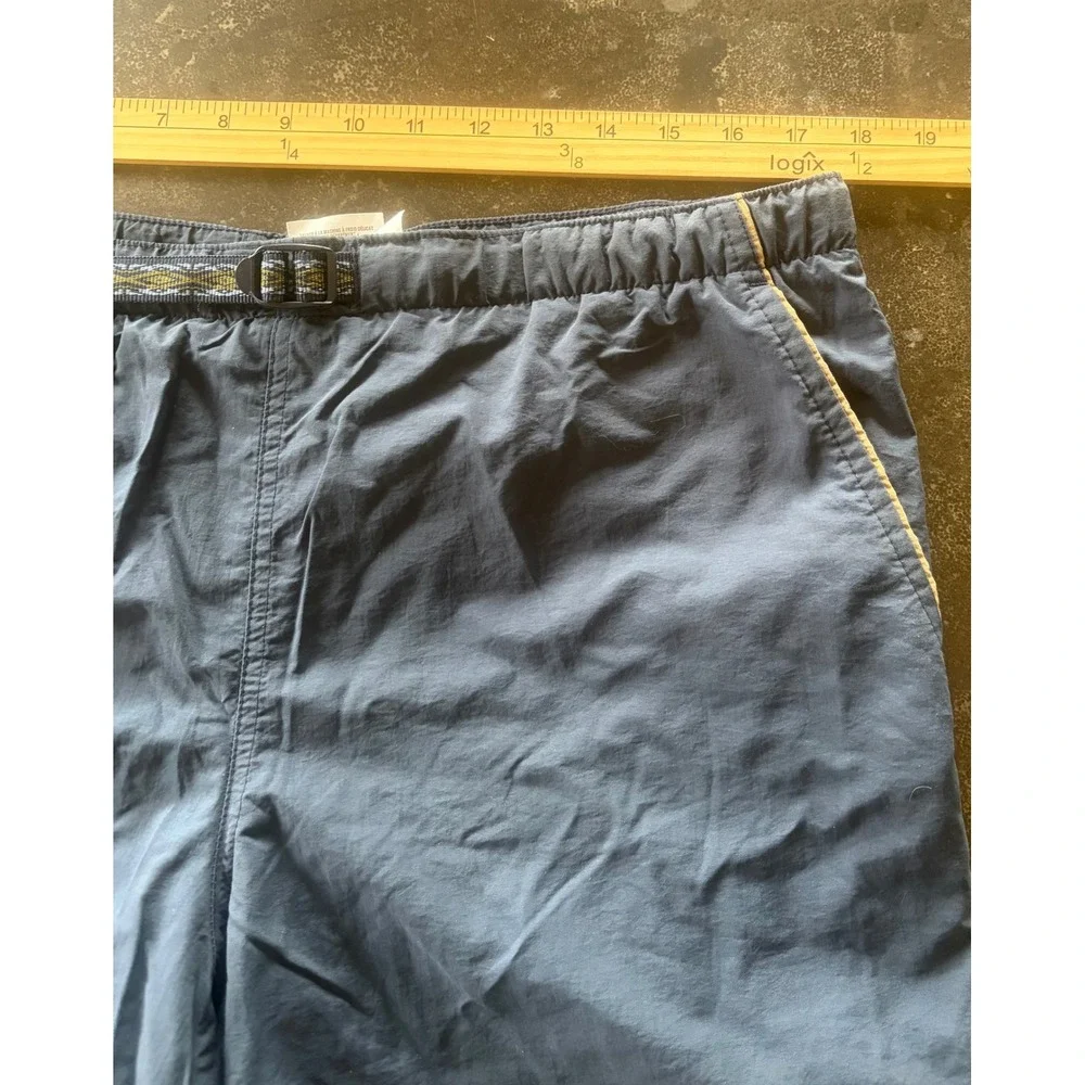 Columbia Mens Navy Blue Nylon Belted Mesh Lined Hiking Swim Shorts AM4449 Size M